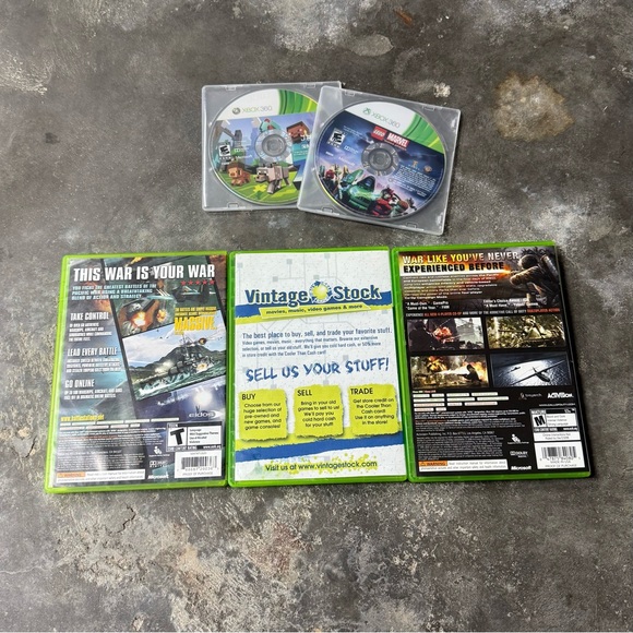 Xbox 360 Game Lot Minecraft LEGO Marvel COD World at War Battlestations - Picture 5 of 5